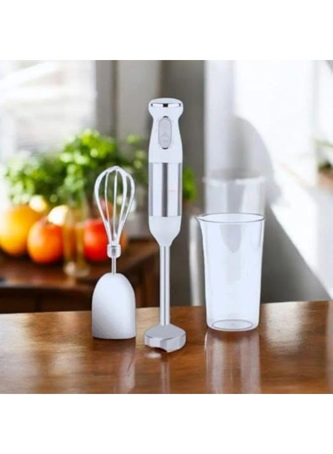 هاند بلندر 3×1 بقوة 600 وات – دراع معدني مضاد للصدأ، استخدام ساخن وبارد مع دورق معيار ومضرب خفق H - Image 1